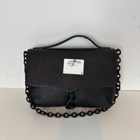 Rebecca Minkoff Megan Top Hangle with Chain in Black New - Picture 1 of 10